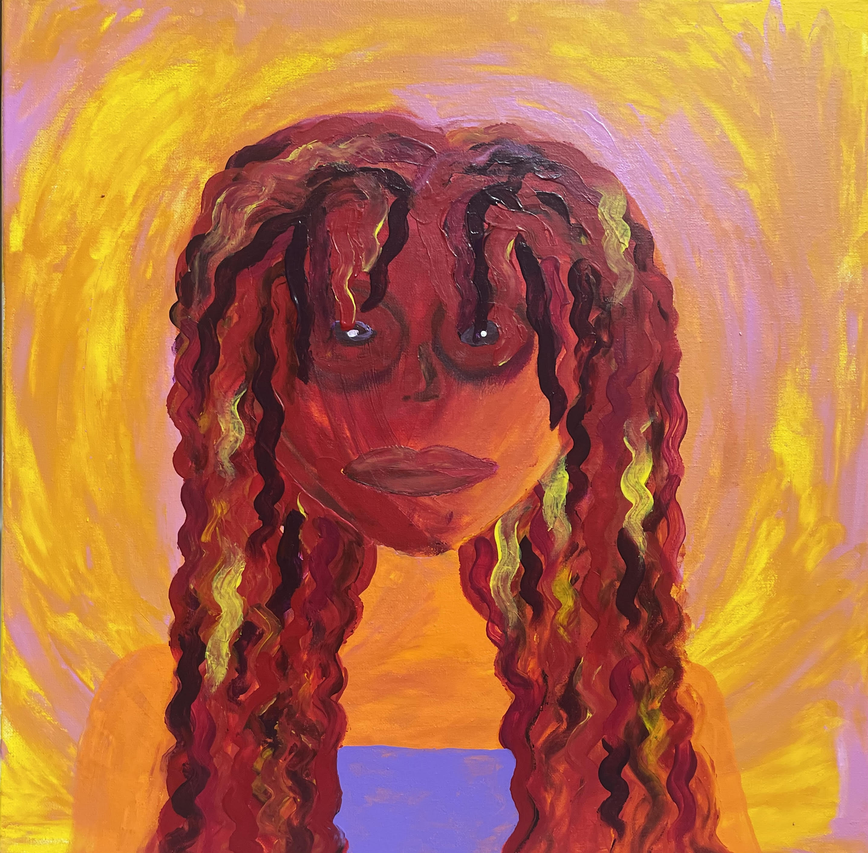 Haunted Woman Canvas Painting - Large