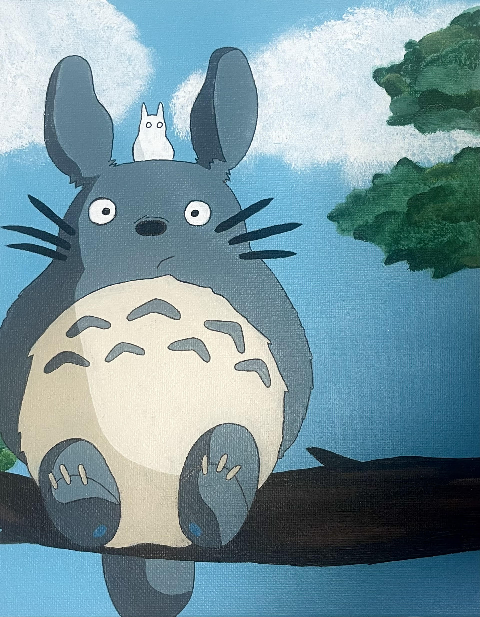 Totoro Studio Ghibli Anime Canvas Painting - Small